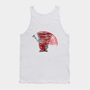 contrast black and red abstract digital painting Tank Top